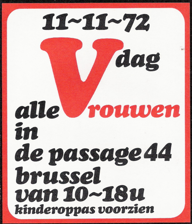 Sticker voor de vrouwendag in 1972