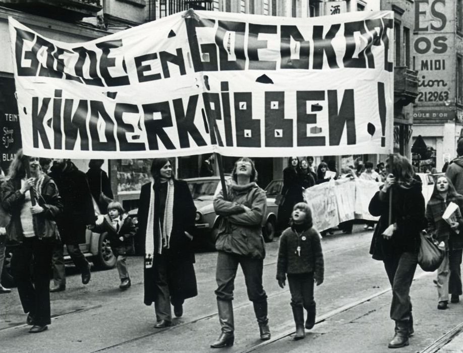 Actie voor kinderkribben (foto Riet Lacres)