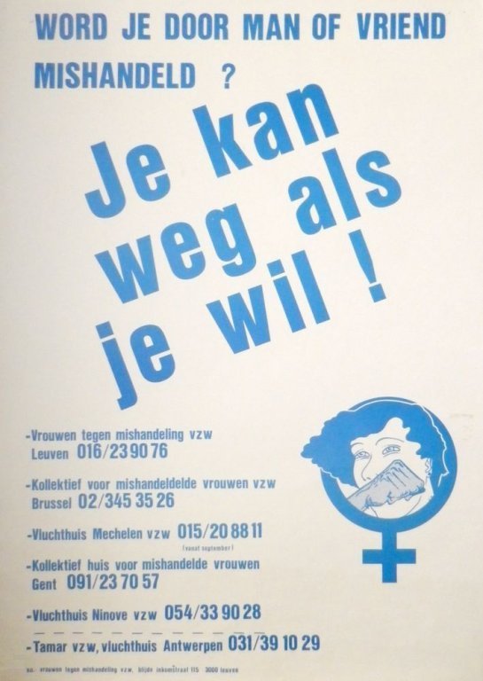 Affiche van de Federatie Vrouwen tegen Mishandeling, s.d. (collectie AVG-Carhif)