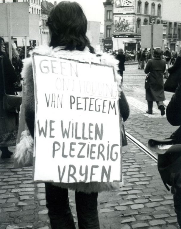 Abortusbetoging in Brussel, 31 maart 1979 (collectie Greta Craeymeersch)