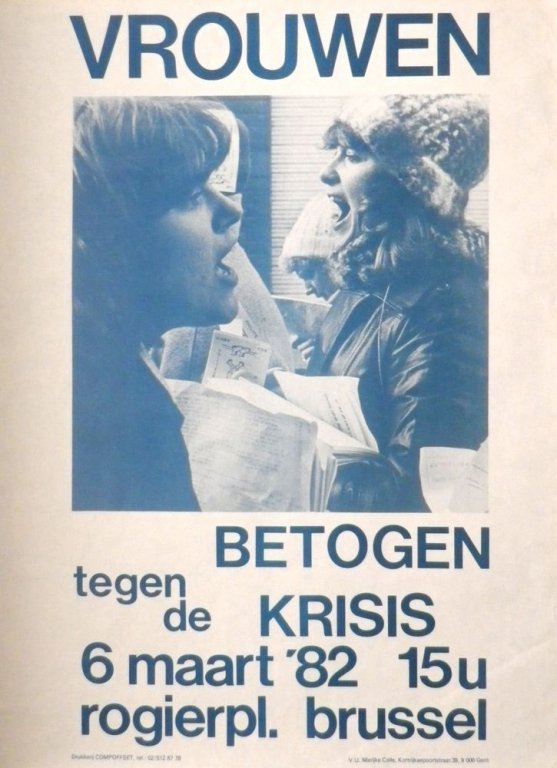 Affiche voor een betoging van Vrouwen tegen de Krisis, 1981 (collectie AVG-Carhif)