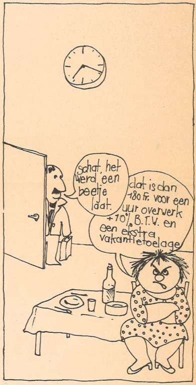 Tekening uit Schoppenvrouw, 1ste jaargang, 1978, nr. 2 (collectie AVG-Carhif)