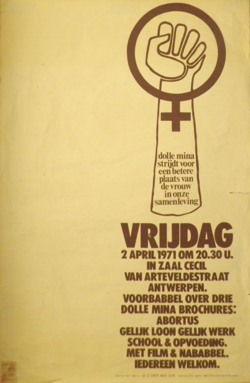 Affiche van Dolle mina Antwerpen, 1971 (collectie AVG-Carhif)