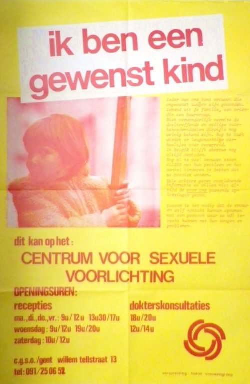 Affiche van het C.G.S.O. Gent, ca. 1976 (collectie AVG-Carhif)