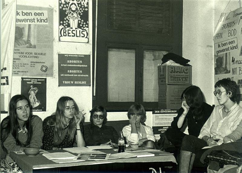 Vergadering van het Abortuskomitee in Gent, 1979 (collectie Greta Craeymeersch)