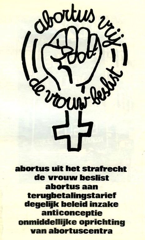 Brochure van het 4-maartkommittee (regionale coördinatie van de Vlaamse abortuscomités), 1978 (collectie AVG-Carhif)