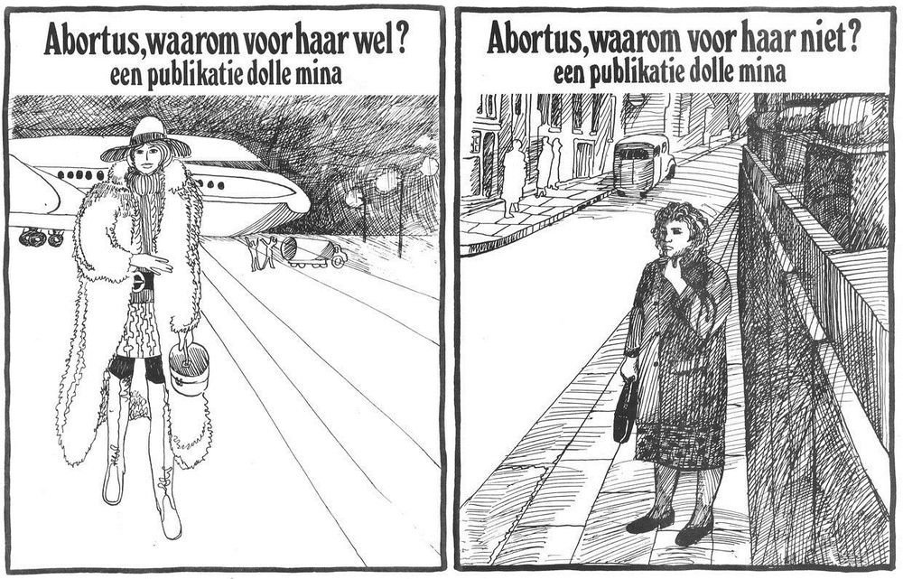 Pamflet van Dolle Mina voor abortus (collectie AVG-Carhif)